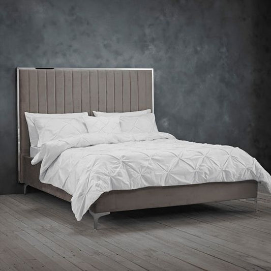 LPD Home Berkeley Kingsize Bed - Mink Grey  BERK5.0* - Horizon and Stone 