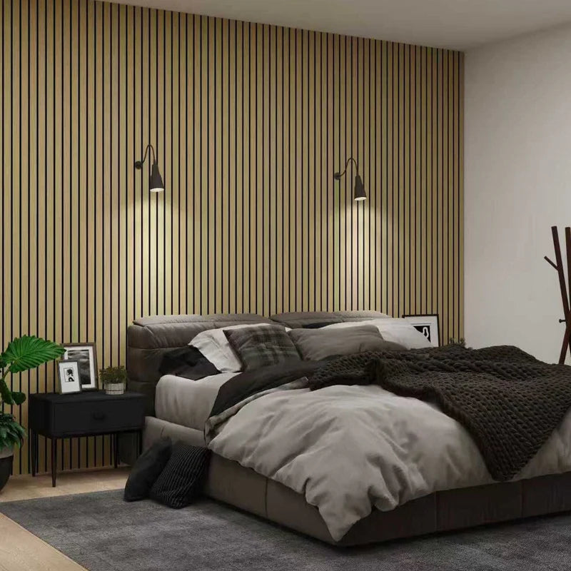 Natural Oak Acoustic Wall Panels - Horizon and Stone 