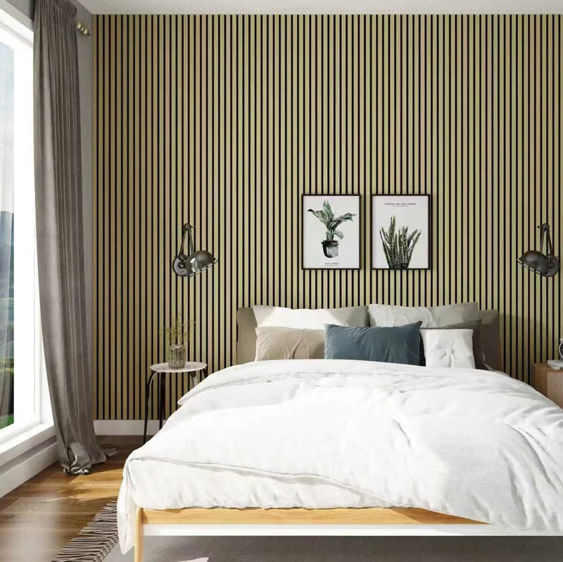 Natural Oak Acoustic Wall Panels - Horizon and Stone 