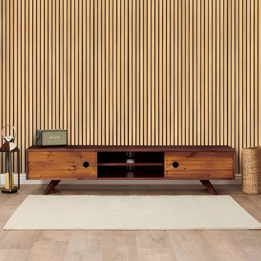 Natural Oak Acoustic Wall Panels - Horizon and Stone 