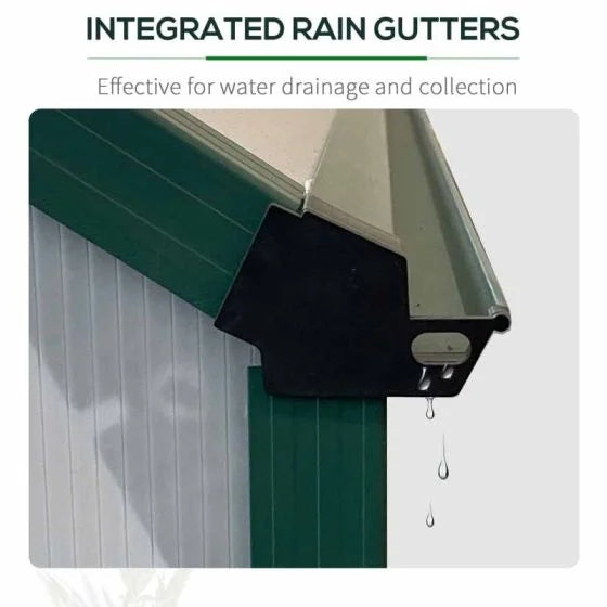 Outsunny 8x12ft Aluminum Polycarbonate Greenhouse with Sliding Door & Foundation - Clear - Horizon and Stone 