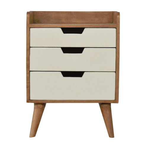 White Painted Bedside Table - Horizon and Stone 