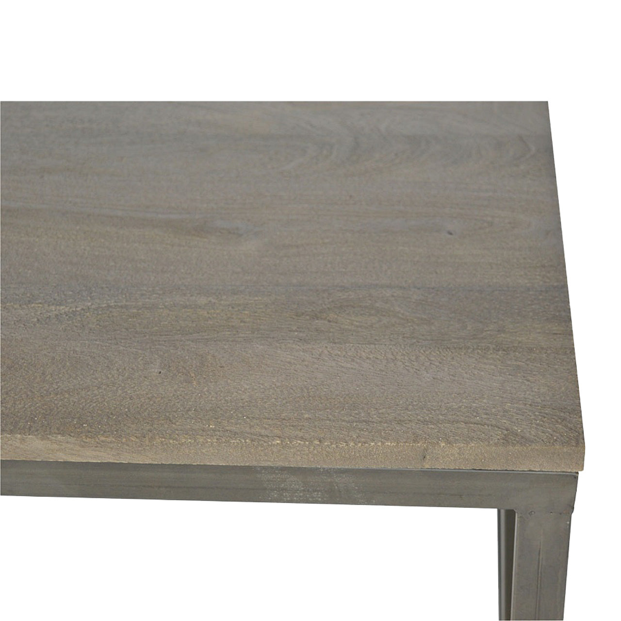Industrial Cross Metal Oatmeal Coffee Table - Horizon and Stone 
