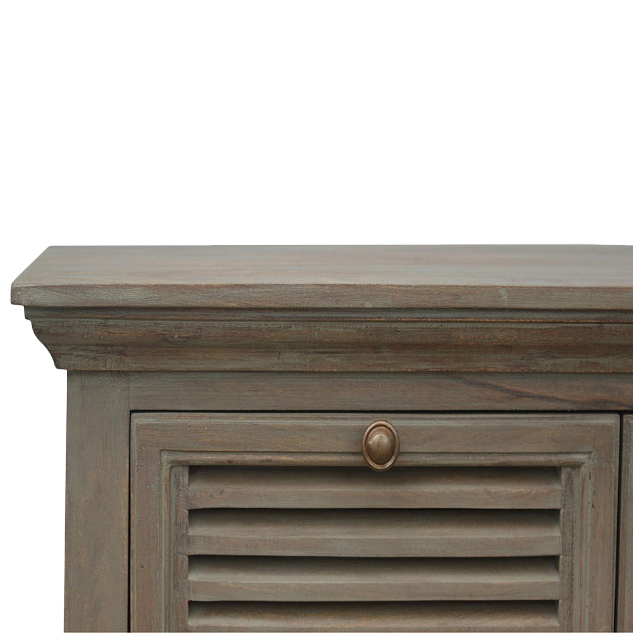 Grey Wash 5 Shutter Buffet - Horizon and Stone 
