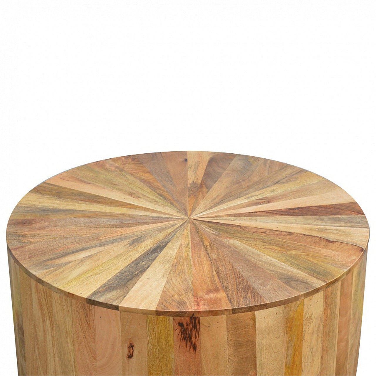 Round Wooden Coffee Table - Horizon and Stone 