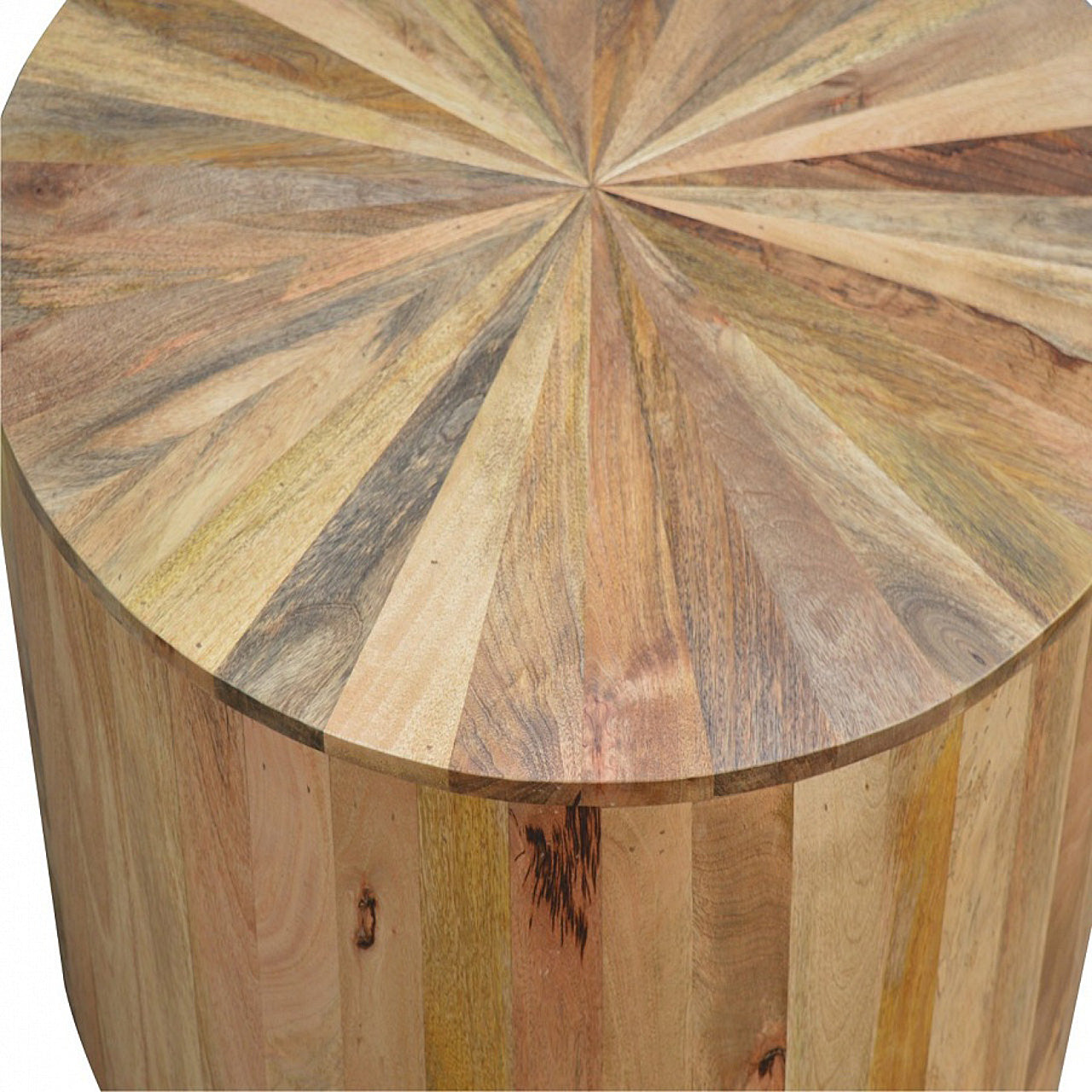 Round Wooden Coffee Table - Horizon and Stone 