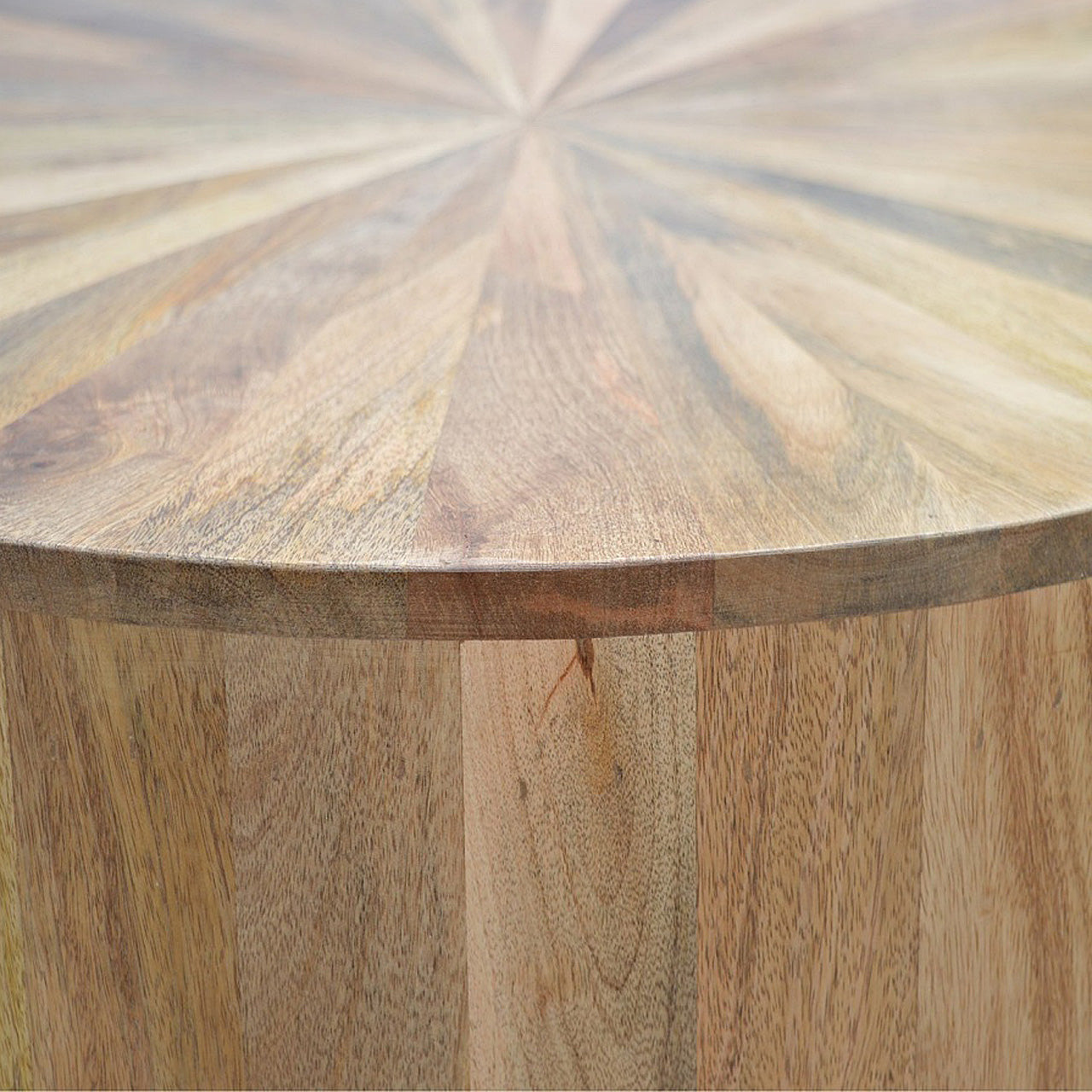 Round Wooden Coffee Table - Horizon and Stone 