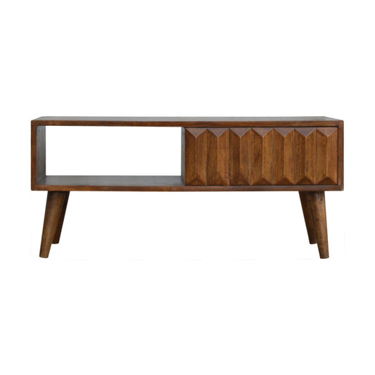 Chestnut Prism Sliding Media Unit - Horizon and Stone 