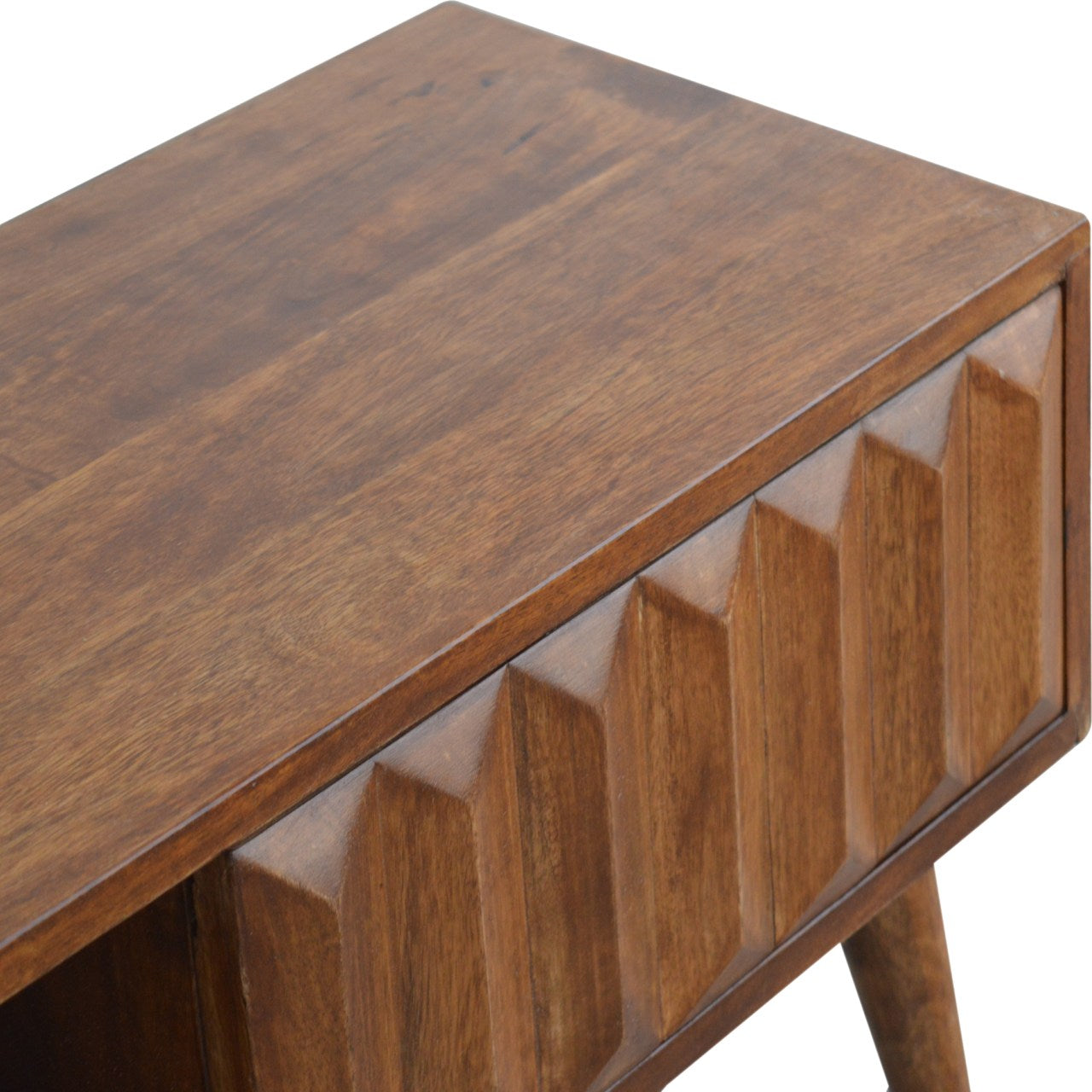 Chestnut Prism Sliding Media Unit - Horizon and Stone 