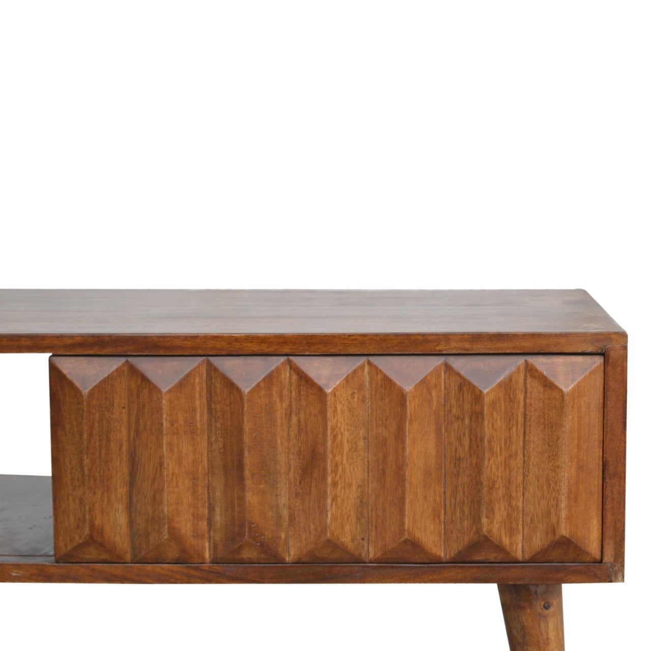 Chestnut Prism Sliding Media Unit - Horizon and Stone 