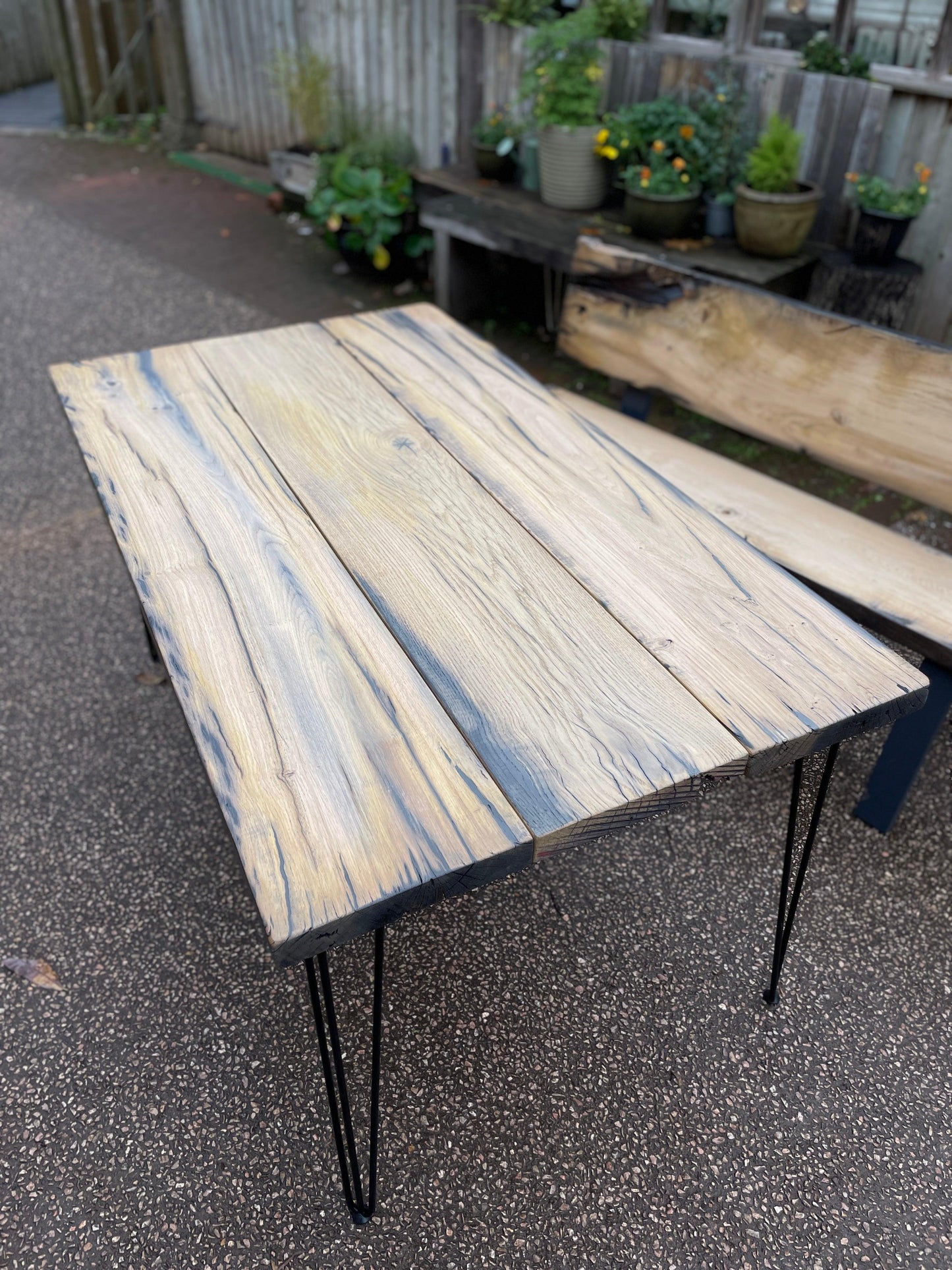 Reclaimed Plymouth Dry Dock Oak Table - Made to Measure - Horizon and Stone 