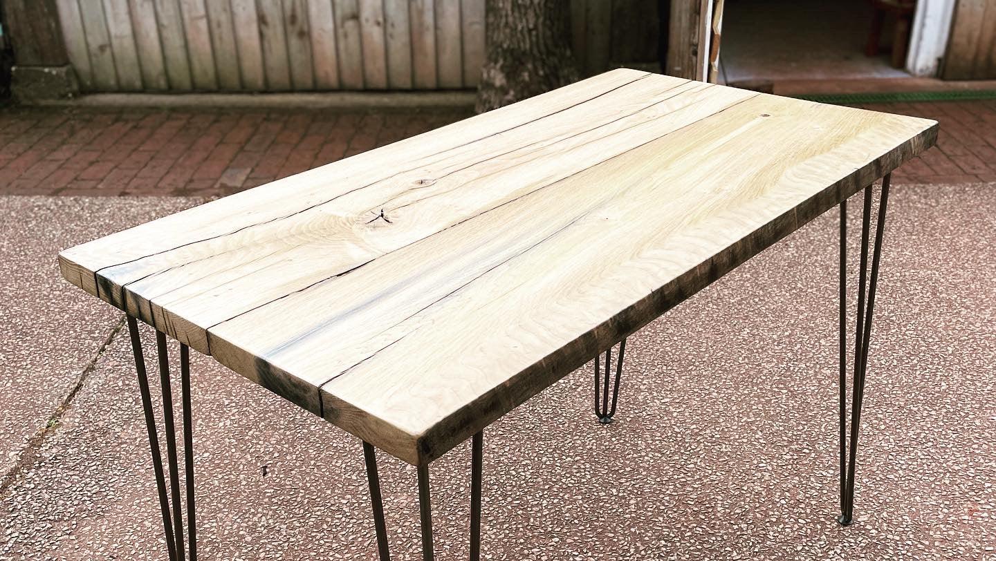 Reclaimed Plymouth Dry Dock Oak Table - Made to Measure - Horizon and Stone 