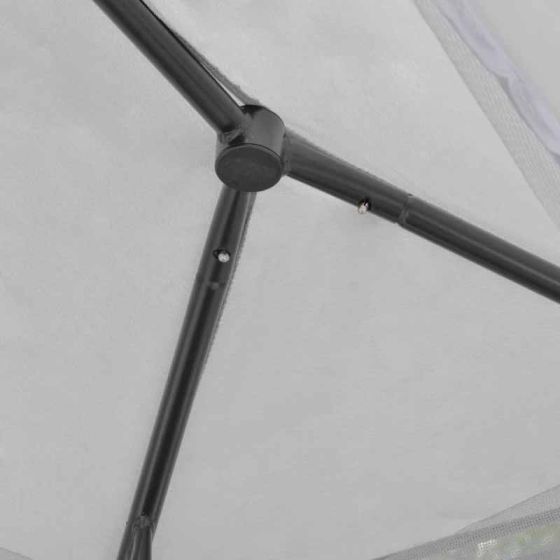 Outsunny Convertible Swing Chair with Gazebo - Light Grey - Horizon and Stone 