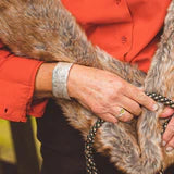 Textured Sterling Silver Cuff - Horizon and Stone 