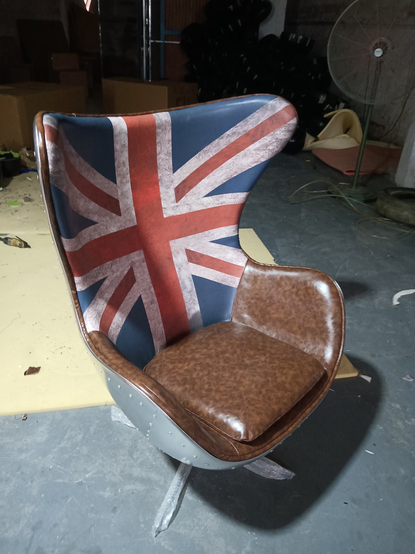 Fawkes Aviator Office Chair, Aluminium Shell - Horizon and Stone 