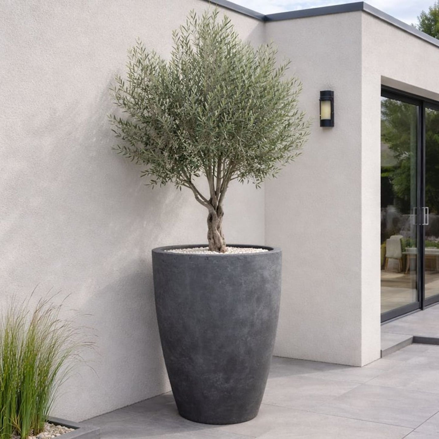 Vessara | Onyx Dusk – 100cm XXL Concrete Tall Vase Planter – 172L Round Plant Pot - Horizon and Stone 