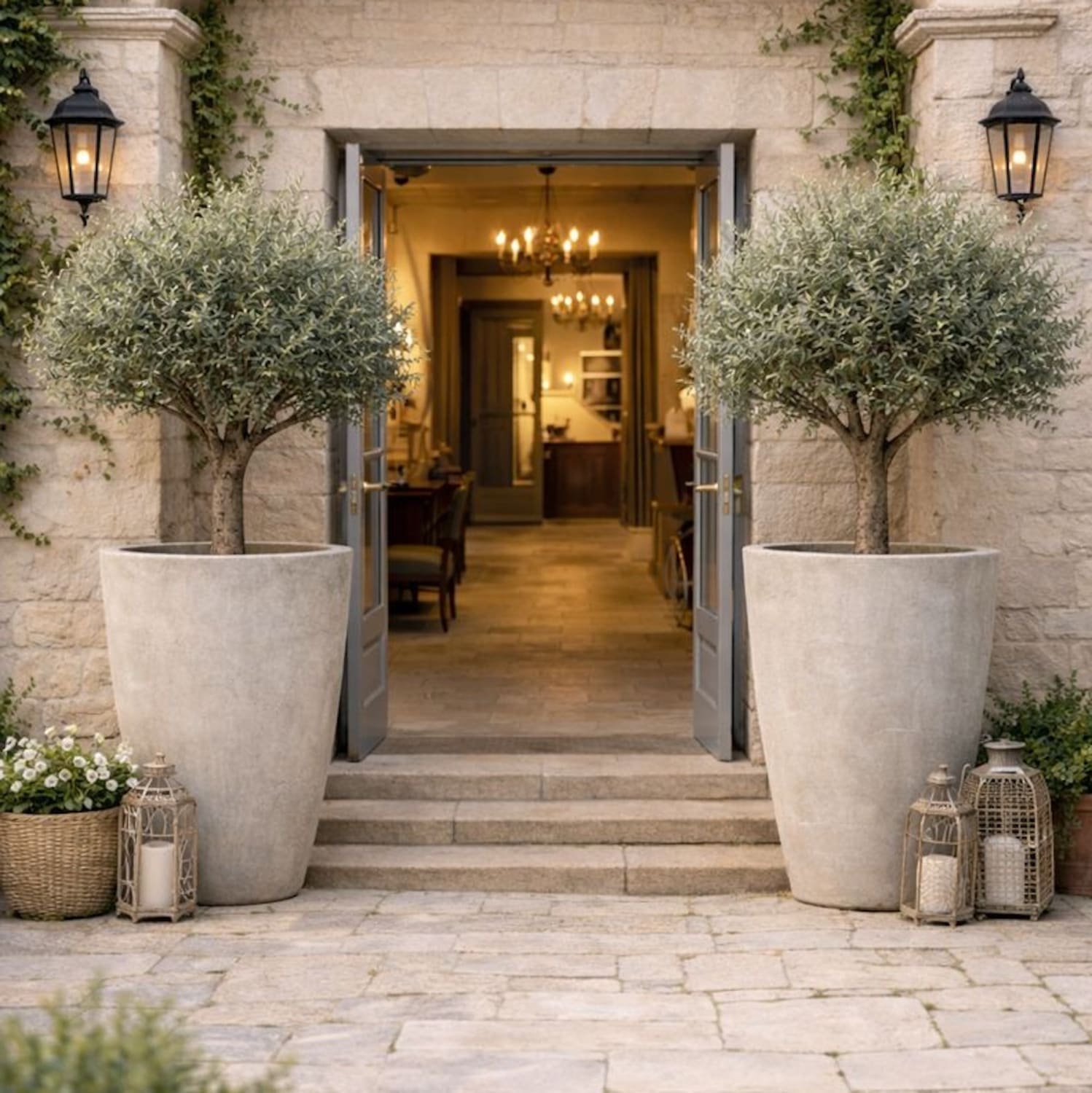 Vessara | Truffle – 100cm XXL Tall Concrete Planter – 172L Round Plant Pot - Horizon and Stone 