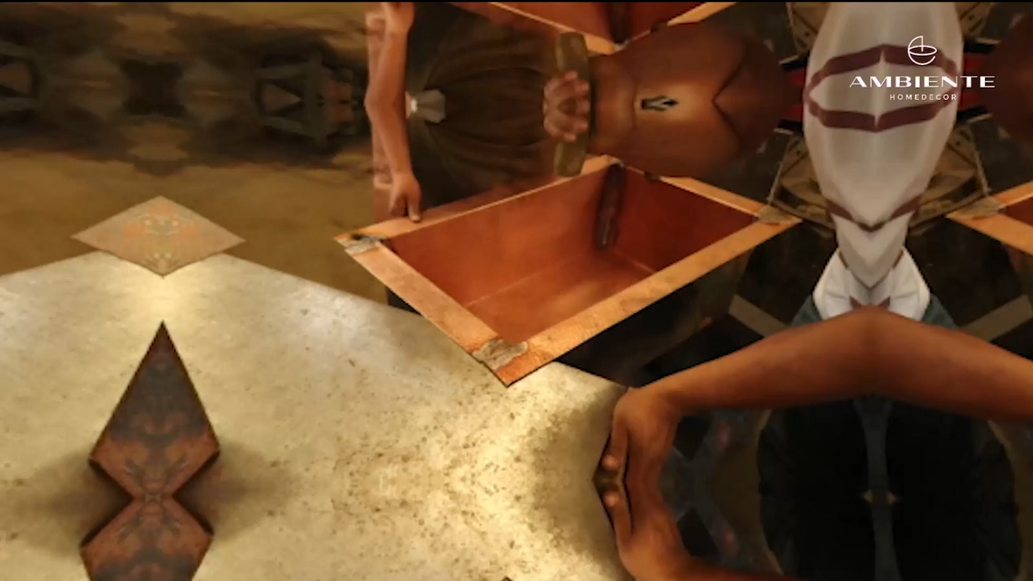 42" Drop-in Double Well 60/40 Hammered Copper Kitchen Sink